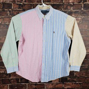 VTG Ralph Lauren Pastel Colorblock Button Down